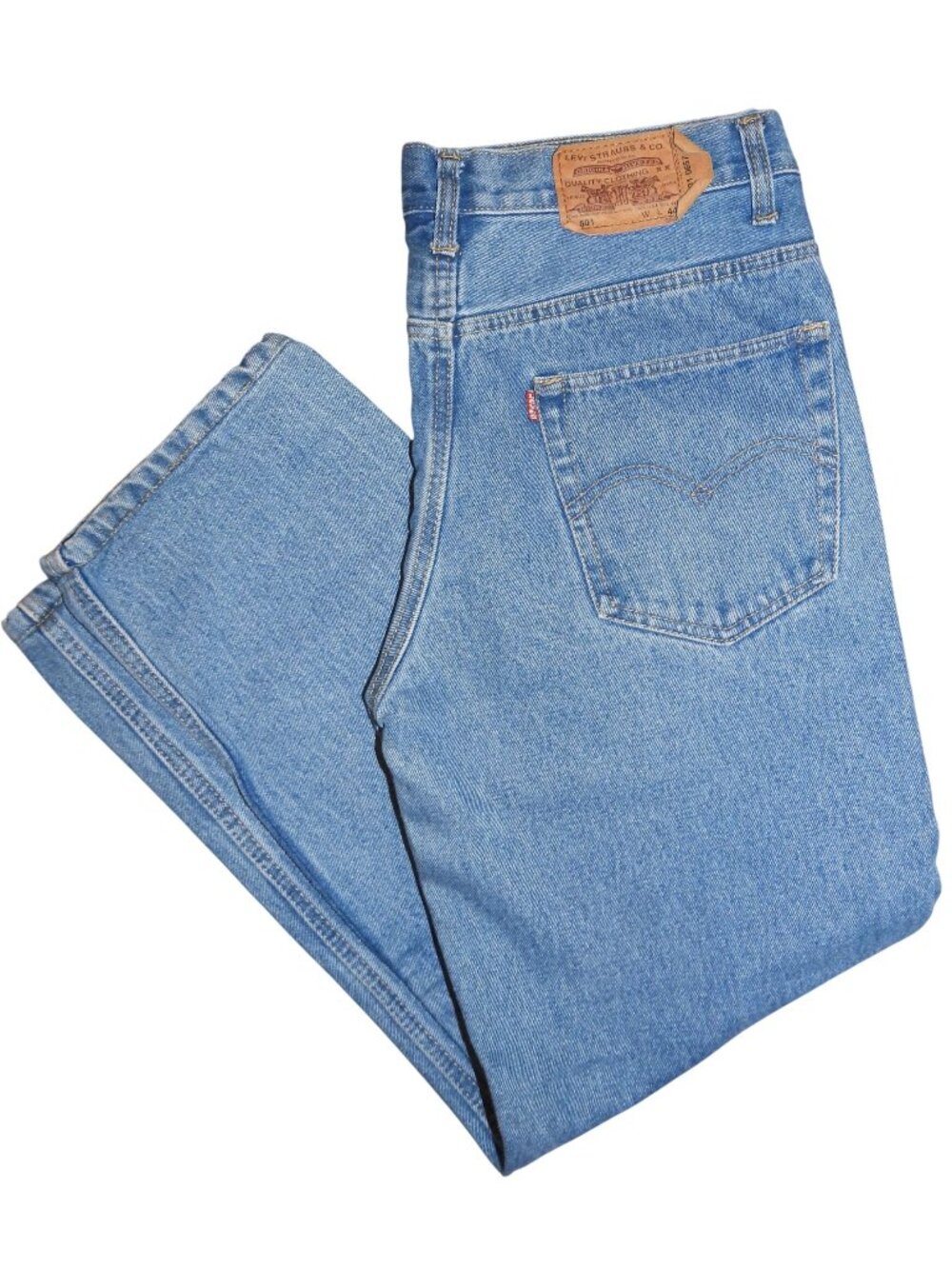 Vintage Levi's 501-0657 Sakura G S-36 Denim Blue Jeans Straight Made USA 36x28